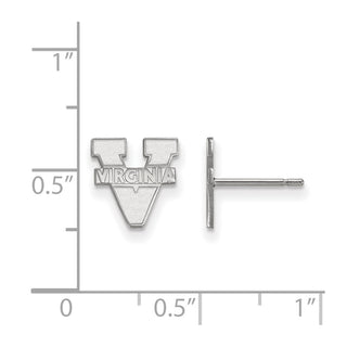 14k White Gold LogoArt University of Virginia Extra Small Post Earrings