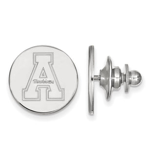 14k White Gold LogoArt Appalachian State University Lapel Pin