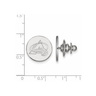 Sterling Silver Rhodium-plated NHL LogoArt Colorado Avalanche Lapel Pin