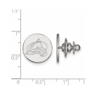 14k White Gold NHL LogoArt Colorado Avalanche Lapel Pin