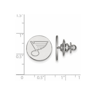 14k White Gold NHL LogoArt St. Louis Blues Lapel Pin
