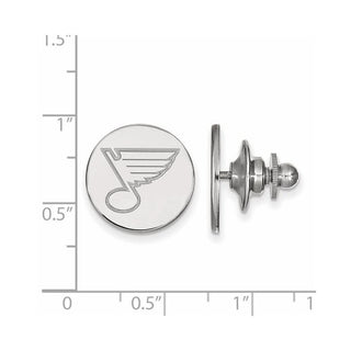 14k White Gold NHL LogoArt St. Louis Blues Lapel Pin