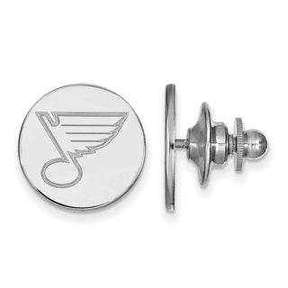 14k White Gold NHL LogoArt St. Louis Blues Lapel Pin
