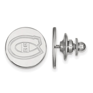 14k White Gold NHL LogoArt Montreal Canadiens Lapel Pin