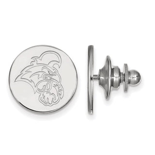 Sterling Silver Rhodium-plated LogoArt Coastal Carolina University Chanticleer Lapel Pin