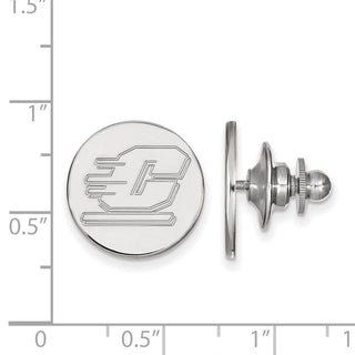 Sterling Silver Rhodium-plated LogoArt Central Michigan University Letter C Lapel Pin