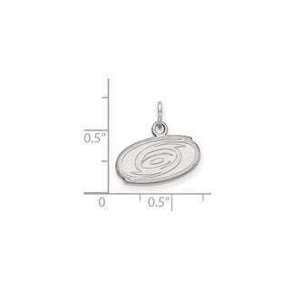 14k White Gold NHL LogoArt Carolina Hurricanes Extra Small Pendant