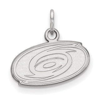 14k White Gold NHL LogoArt Carolina Hurricanes Extra Small Pendant