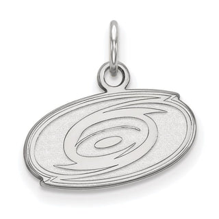 Sterling Silver Rhodium-plated NHL LogoArt Carolina Hurricanes Extra Small Pendant