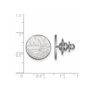 14k White Gold NHL LogoArt New York Islanders Lapel Pin