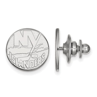 14k White Gold NHL LogoArt New York Islanders Lapel Pin