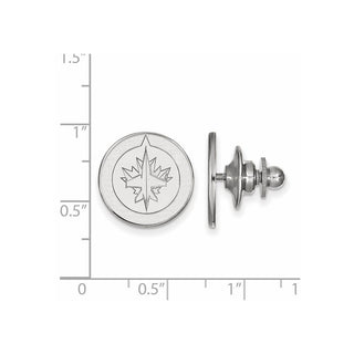 14k White Gold NHL LogoArt Winnipeg Jets Lapel Pin