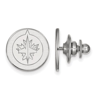 14k White Gold NHL LogoArt Winnipeg Jets Lapel Pin