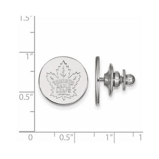 14k White Gold NHL LogoArt Toronto Maple Leafs Lapel Pin