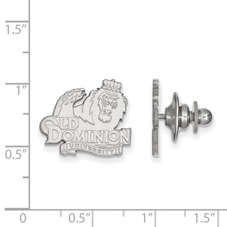 Sterling Silver Rhodium-plated LogoArt Old Dominion University Lapel Pin