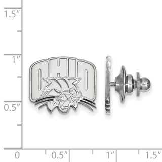 14k White Gold LogoArt Ohio University Lapel Pin