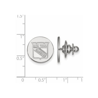 14k White Gold NHL LogoArt New York Rangers Lapel Pin