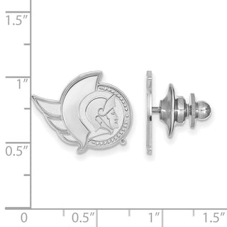 Sterling Silver Rhodium-plated NHL LogoArt Ottawa Senators Lapel Pin