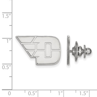 Sterling Silver Rhodium-plated LogoArt University of Dayton Lapel Pin