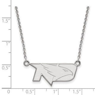 14k White Gold LogoArt University of North Dakota Small Pendant 18 inch Necklace