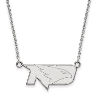 10k White Gold LogoArt University of North Dakota Small Pendant 18 inch Necklace