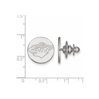 14k White Gold NHL LogoArt Minnesota Wild Lapel Pin