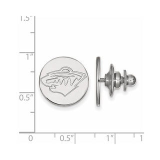 14k White Gold NHL LogoArt Minnesota Wild Lapel Pin
