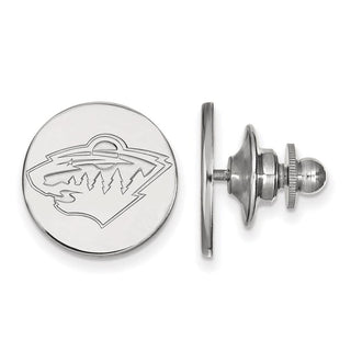 14k White Gold NHL LogoArt Minnesota Wild Lapel Pin