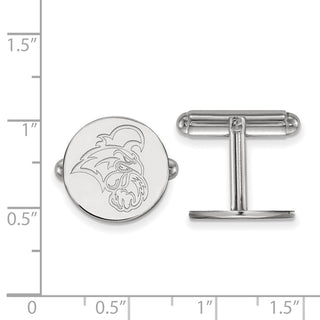 Sterling Silver Rhodium-plated LogoArt Coastal Carolina University Chanticleer Cuff Links