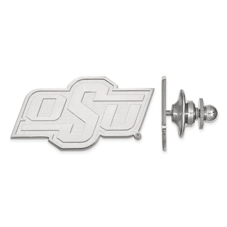14k White Gold LogoArt Oklahoma State University O-S-U Lapel Pin