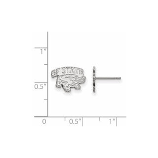 Sterling Silver Rhodium-plated LogoArt San Francisco State University Extra Small Post Earrings