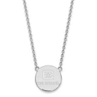 10k White Gold LogoArt The Citadel Large Pendant w/Necklace