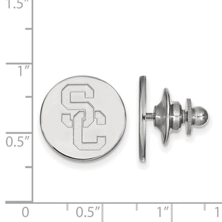 14k White Gold LogoArt University of Southern California S-C Lapel Pin