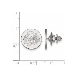 14k White Gold NHL LogoArt Chicago Blackhawks Lapel Pin