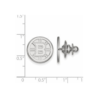 14k White Gold NHL LogoArt Boston Bruins Lapel Pin