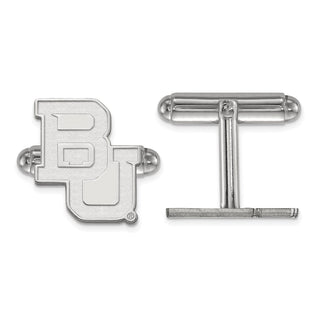 Sterling Silver Rhodium-plated LogoArt Baylor University Bears Cuff Links