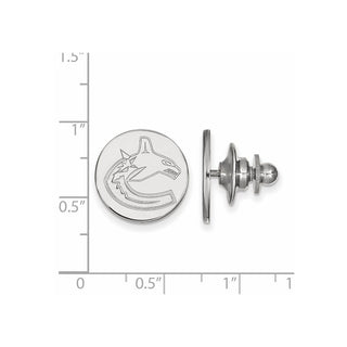 14k White Gold NHL LogoArt Vancouver Canucks Lapel Pin