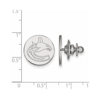 14k White Gold NHL LogoArt Vancouver Canucks Lapel Pin
