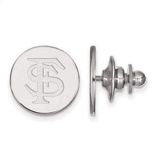 14k White Gold LogoArt Florida State University F-S Lapel Pin