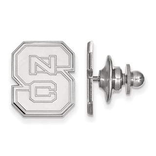 14k White Gold LogoArt North Carolina State University N-C-S Lapel Pin
