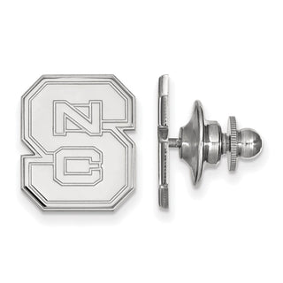 14k White Gold LogoArt North Carolina State University N-C-S Lapel Pin
