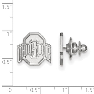 14k White Gold LogoArt The Ohio State University Lapel Pin