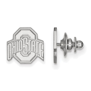 14k White Gold LogoArt The Ohio State University Lapel Pin
