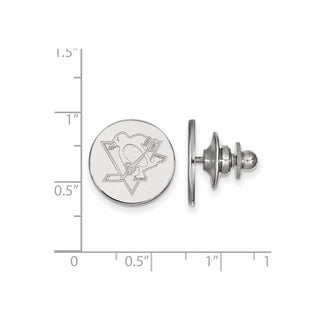 14k White Gold NHL LogoArt Pittsburgh Penguins Lapel Pin