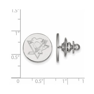 14k White Gold NHL LogoArt Pittsburgh Penguins Lapel Pin
