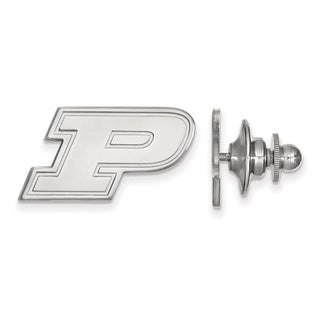 14k White Gold LogoArt Purdue University Letter P Lapel Pin