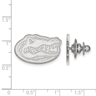 14k White Gold LogoArt University of Florida Gator Lapel Pin