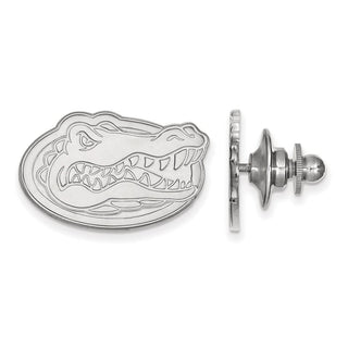 14k White Gold LogoArt University of Florida Gator Lapel Pin