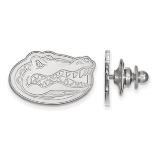 14k White Gold LogoArt University of Florida Gator Lapel Pin