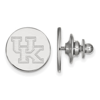 Sterling Silver Rhodium-plated LogoArt University of Kentucky U-K Lapel Pin